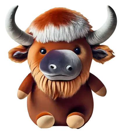 Cute Bull Plush Toy