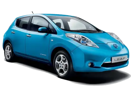 Blue Eco-Friendly Electric Car