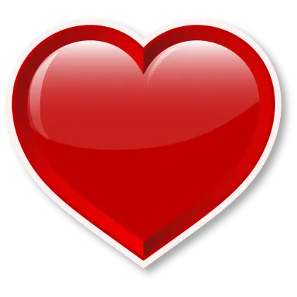 Shiny Red Heart for Valentine&#039;s Day