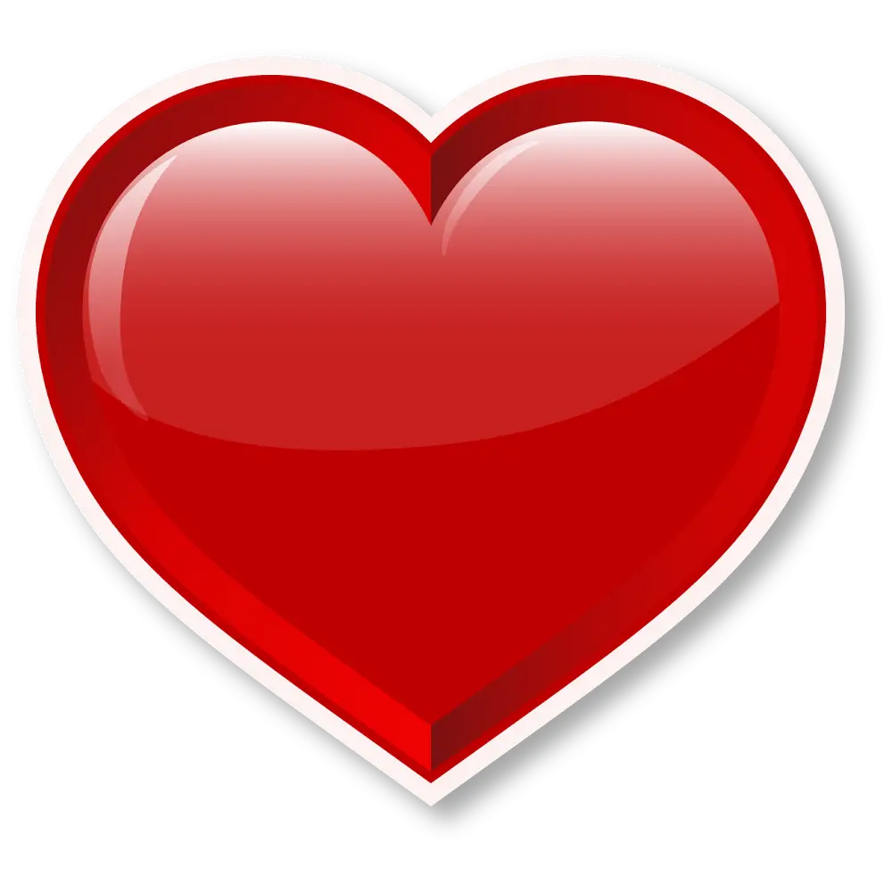 Shiny Red Heart for Valentine's Day