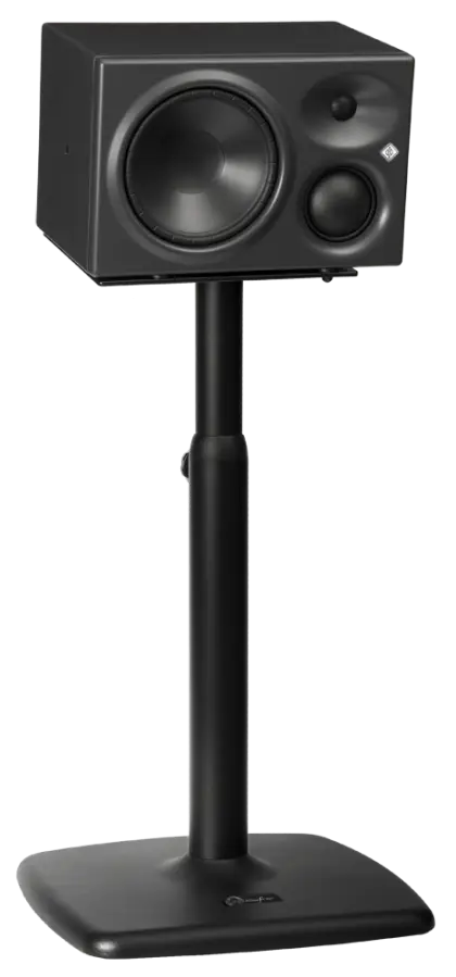 Black Speaker Mounted on a Stand