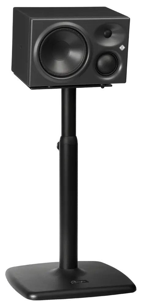 Black Speaker Mounted on a Stand