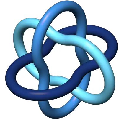 Blue Geometric Knot Design
