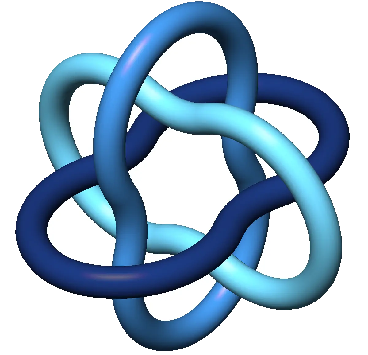 Blue Geometric Knot Design