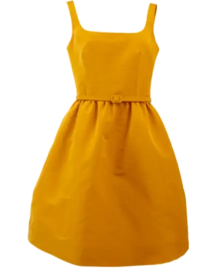Yellow Sleeveless Dress Design