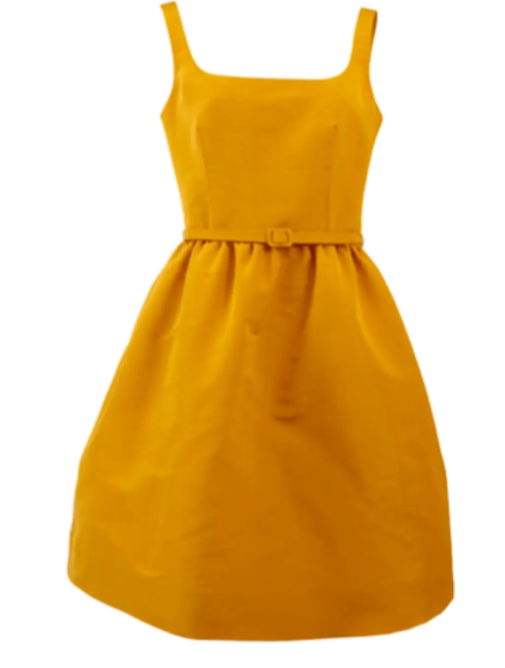 Yellow Sleeveless Dress Design