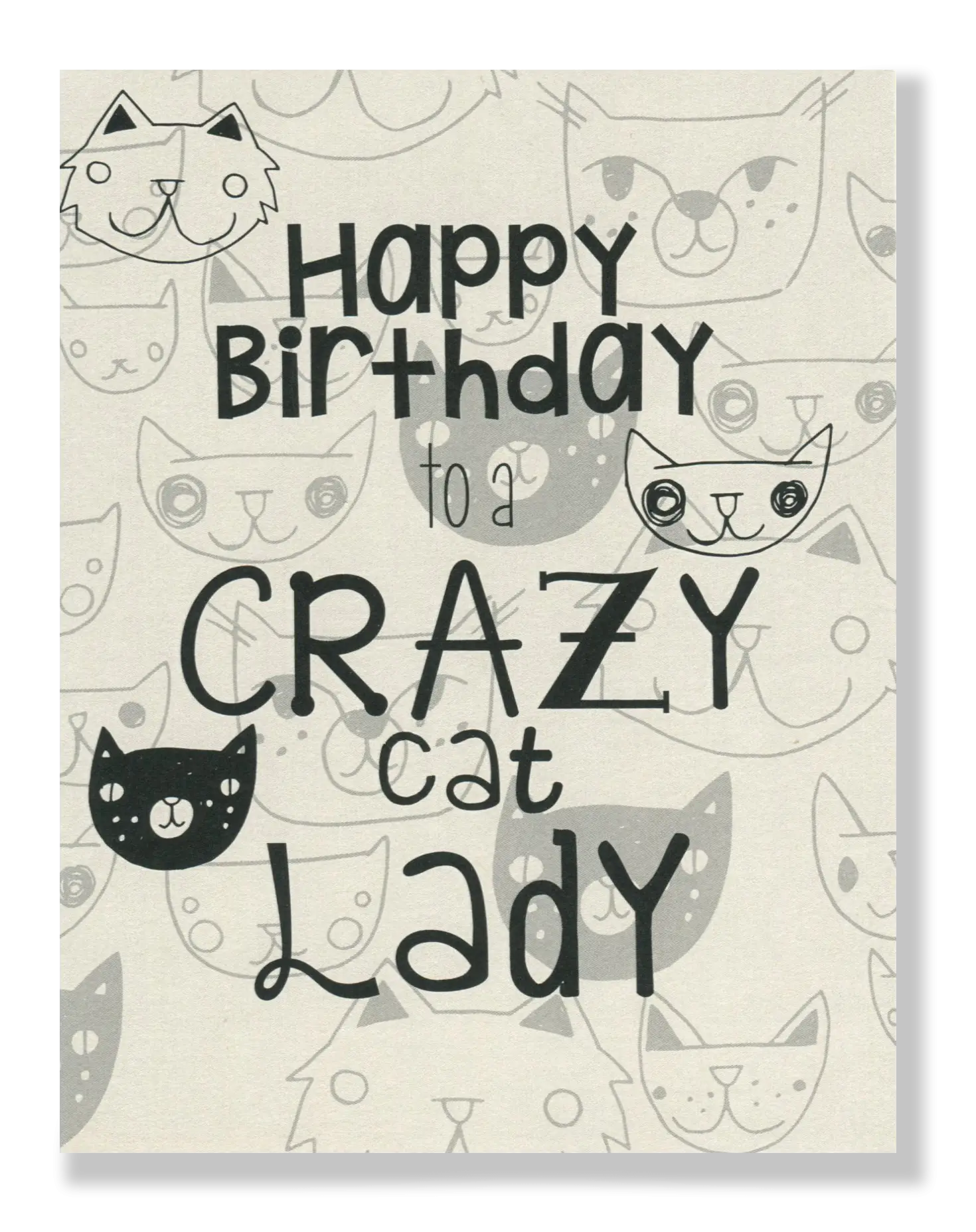 Happy Birthday to a Crazy Cat Lady Card
