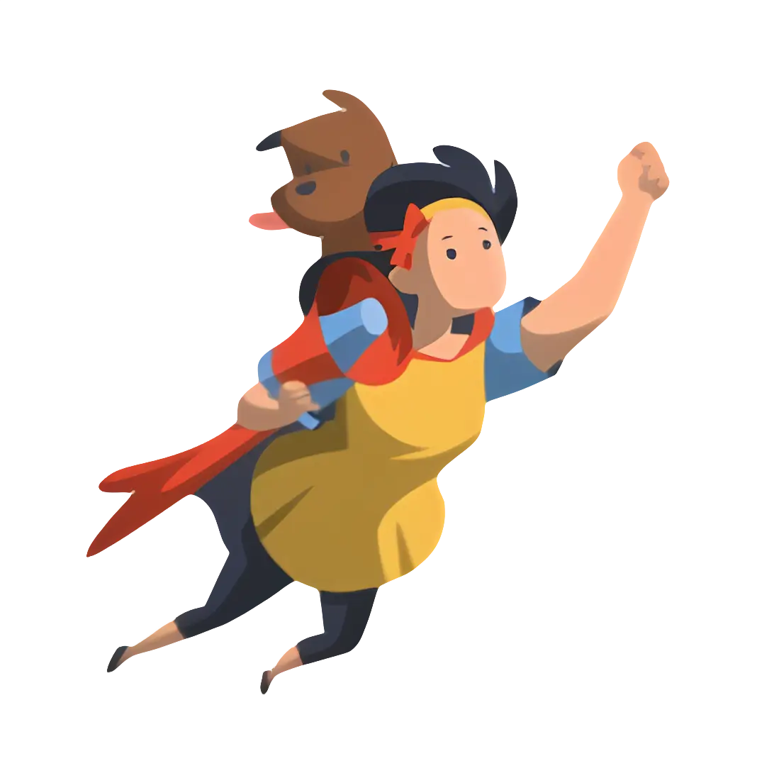 Superhero Woman Flying
