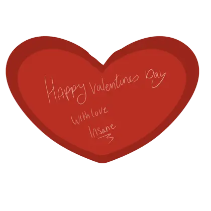 Red Heart with Valentine&#039;s Day Message