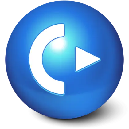 Blue Play Button Icon