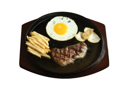 Steak and Egg Meal with Fries