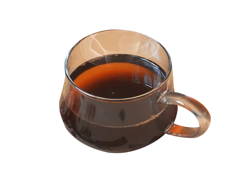 Black Tea in Transparent Glass Cup