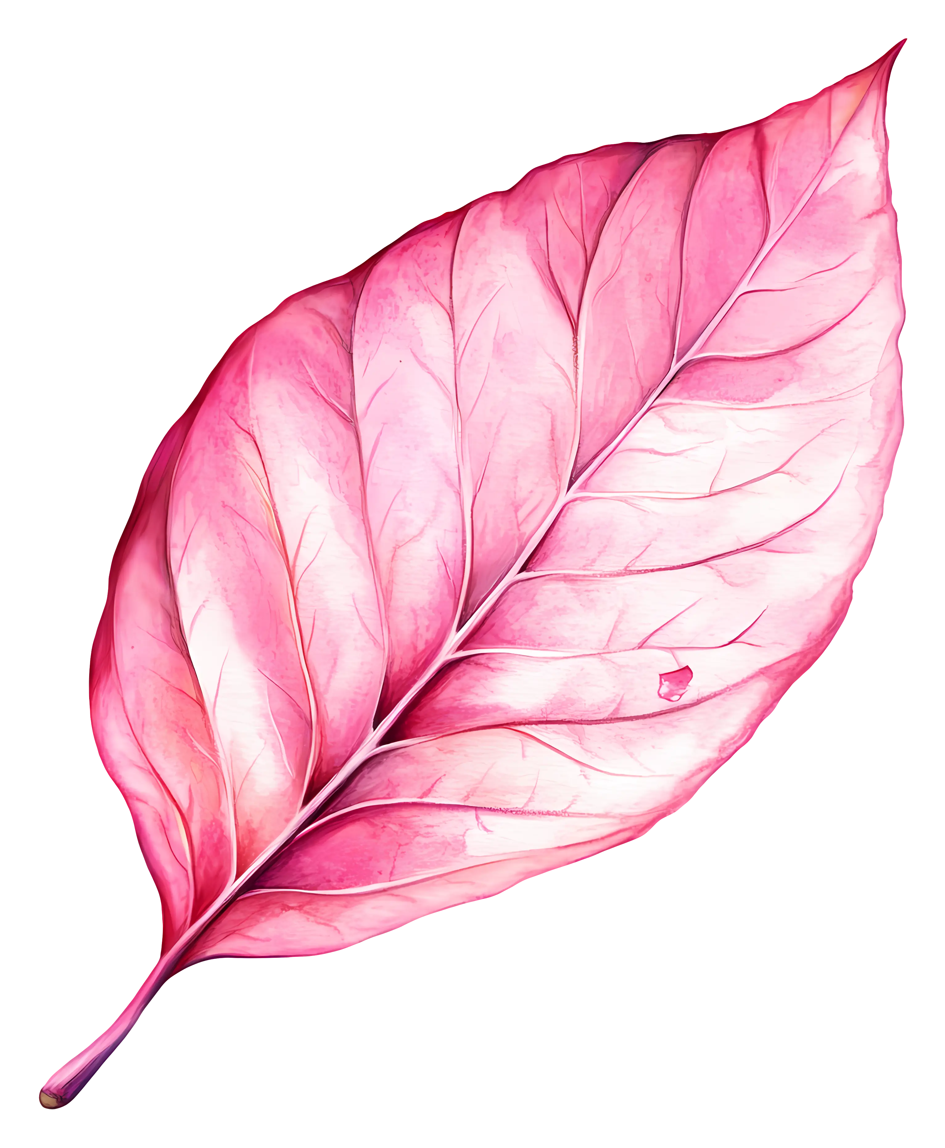 Pink Leaf Illustration