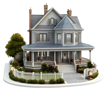 Charming House with Garden Illustration
