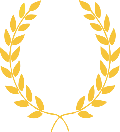 Golden Laurel Wreath Symbol