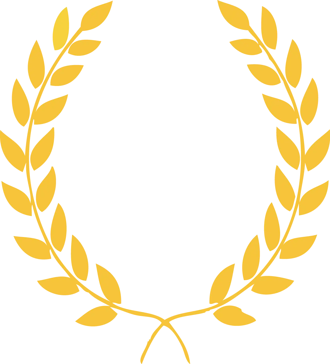 Golden Laurel Wreath Symbol