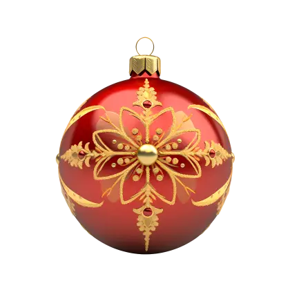 Red and Gold Christmas Ornament