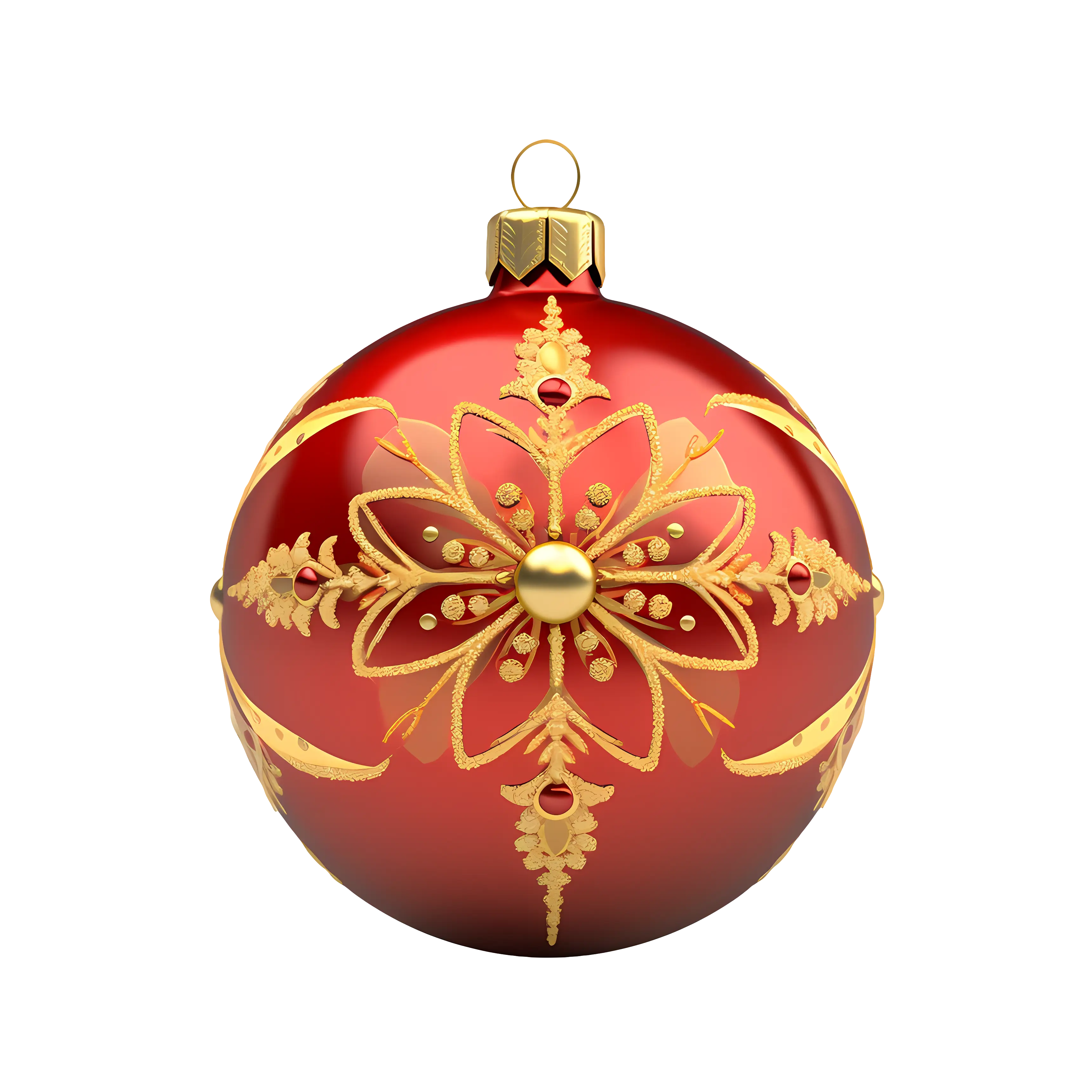 Red and Gold Christmas Ornament