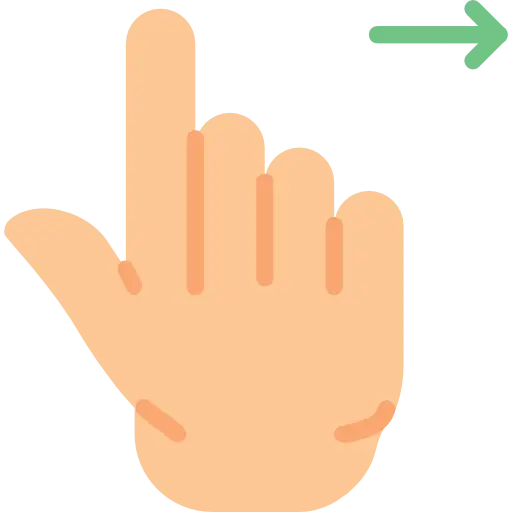 Hand Swipe Gesture Icon for Interface Navigation