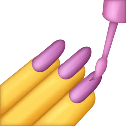 Applying Purple Nail Polish