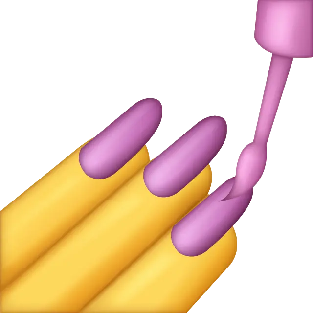 Applying Purple Nail Polish