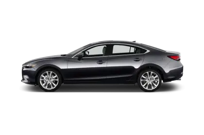 Silver Sedan Car on White Background