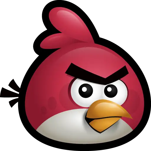 Red Angry Bird Character Illustration