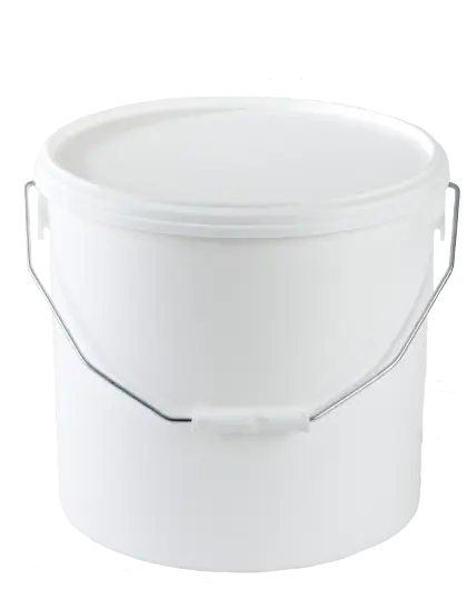 White Plastic Bucket with Handle