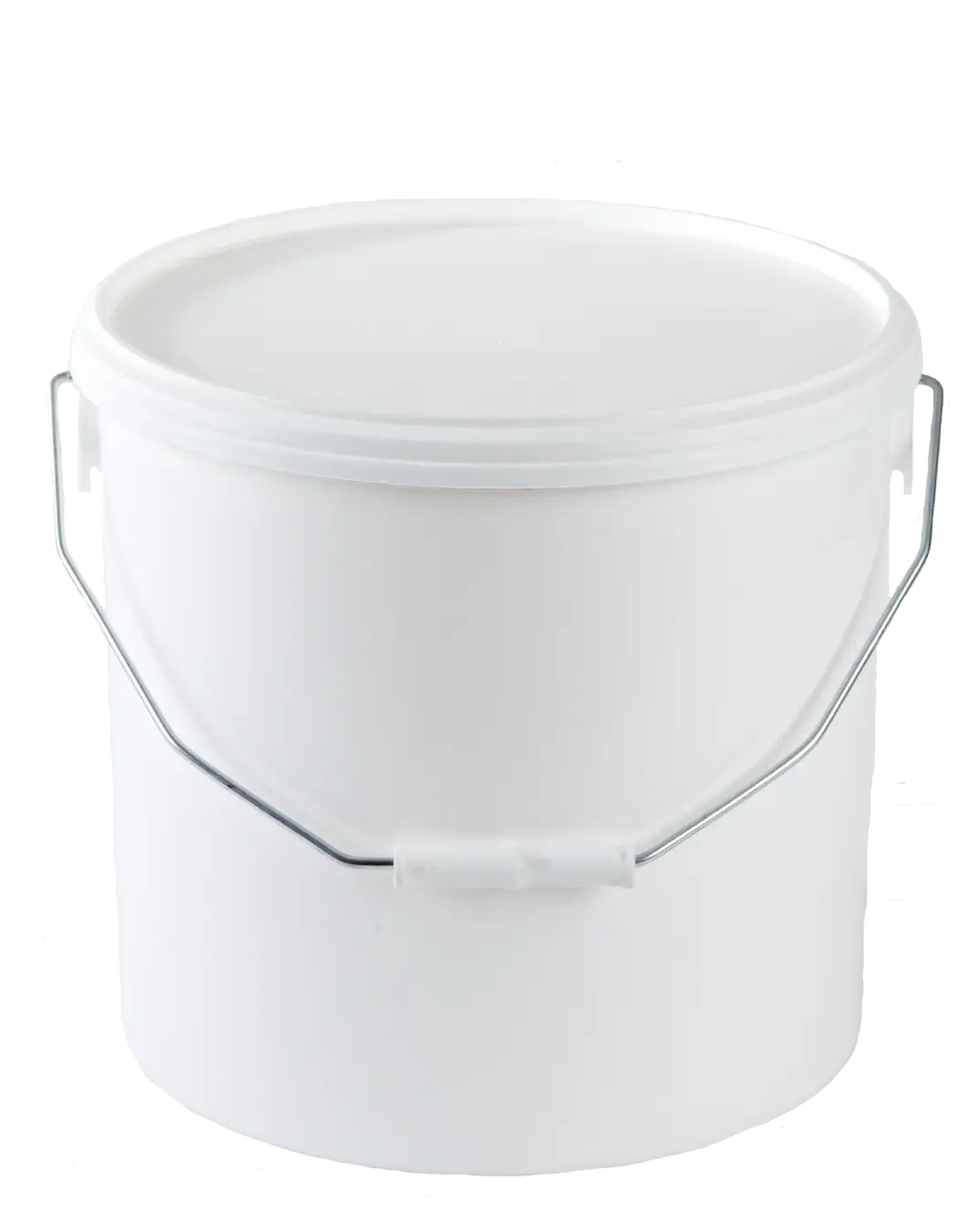 White Plastic Bucket with Handle