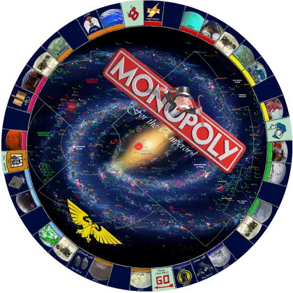 Monopoly Board Game in Space Theme