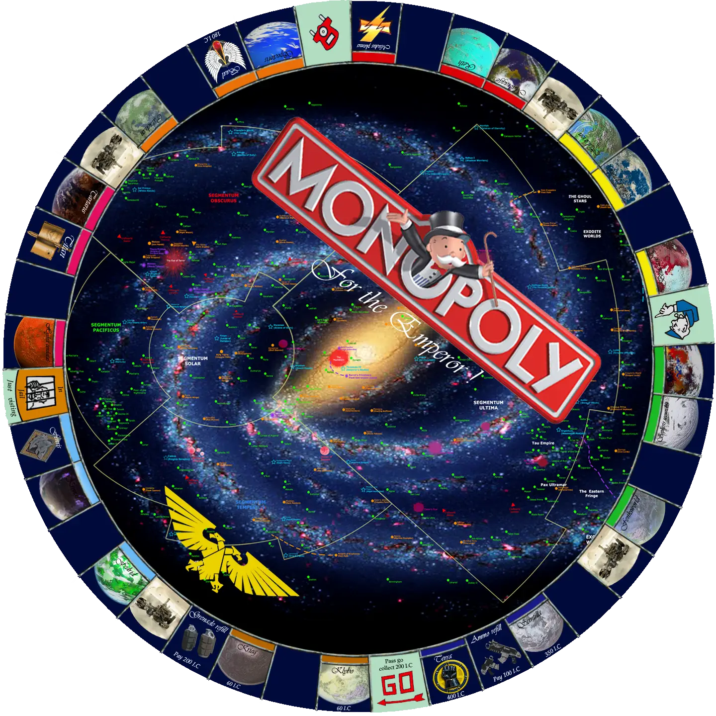 Monopoly Board Game in Space Theme