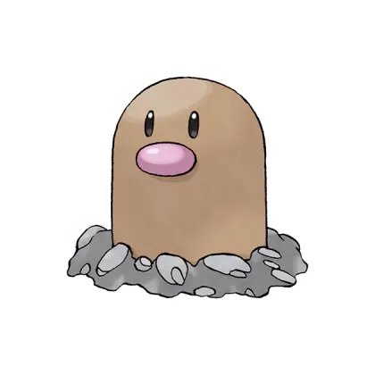 Diglett Pokemon Character