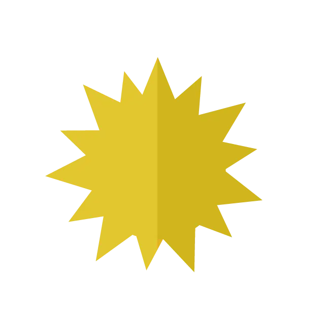Yellow Starburst Shape Illustration
