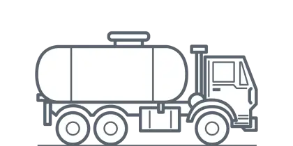 Tanker Truck Illustration in Outline Style