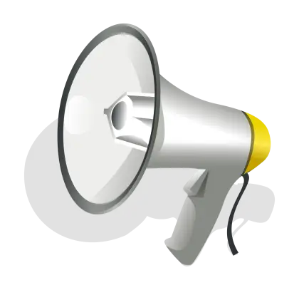 Megaphone for Announcements Art