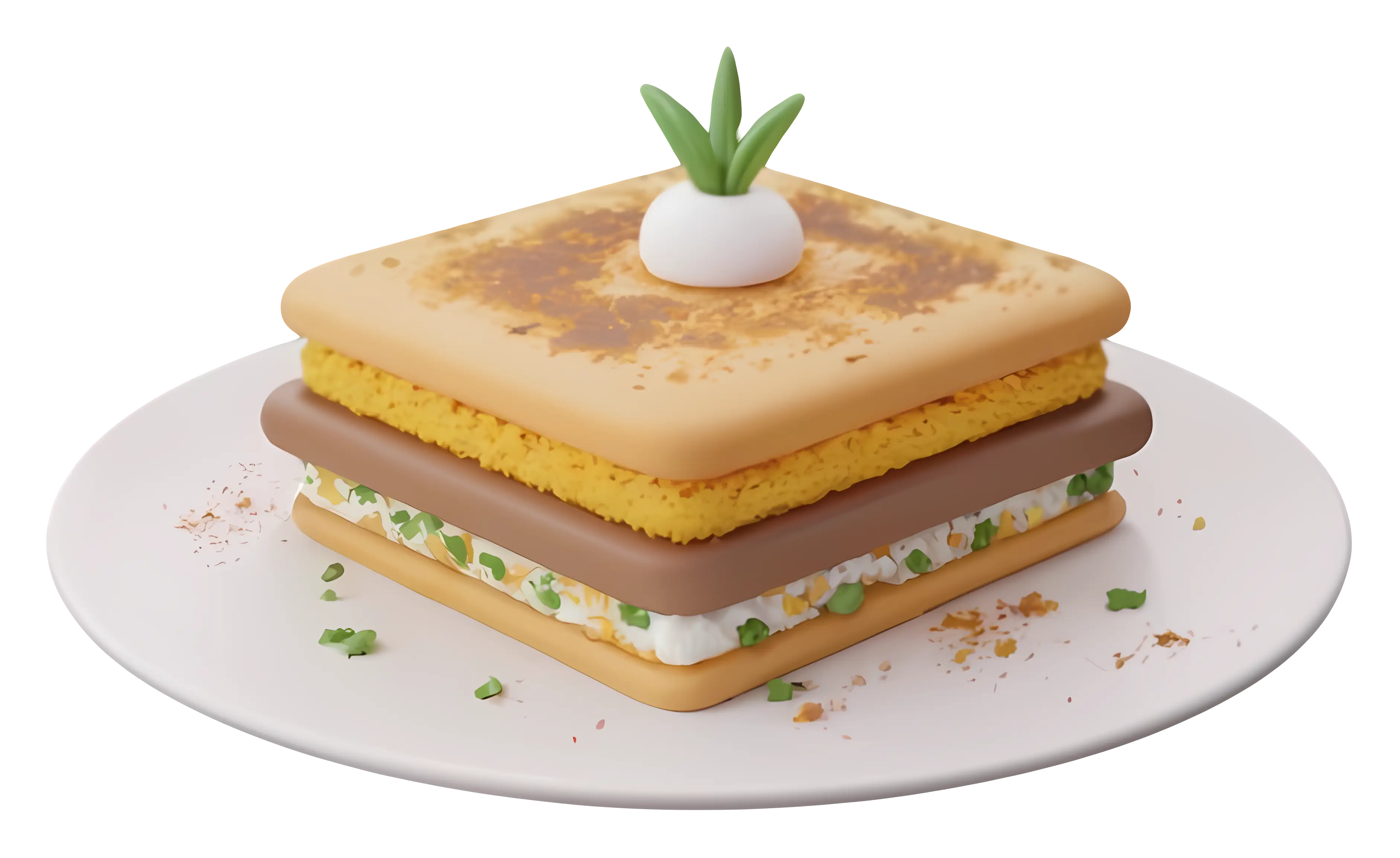 Gourmet Dessert on Plate
