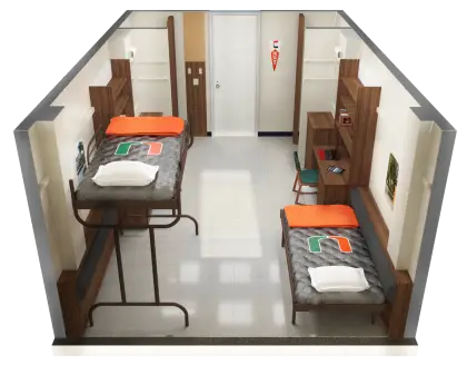 Dorm Room with Bunk Beds
