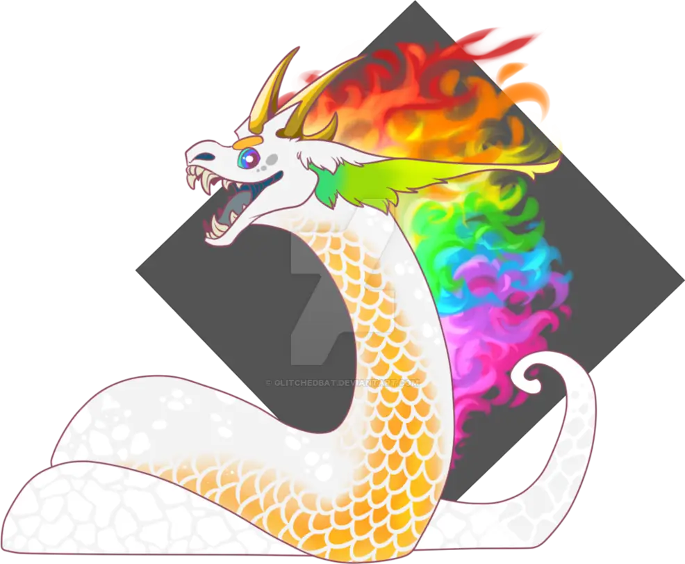 Colorful Rainbow Dragon Illustration