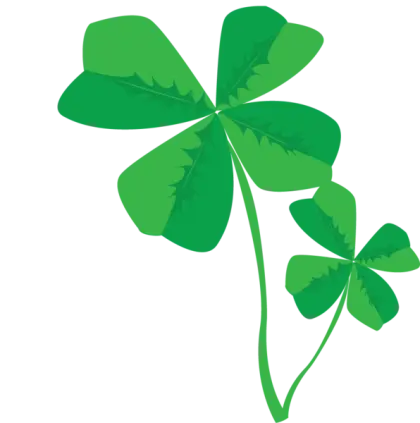 Green Four-Leaf Clover Illustration