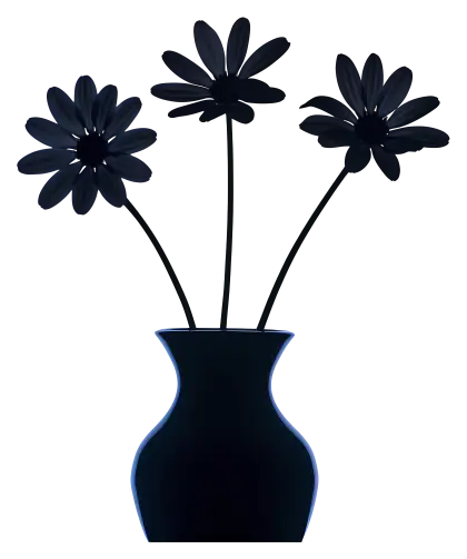 Black Silhouette Flowers
