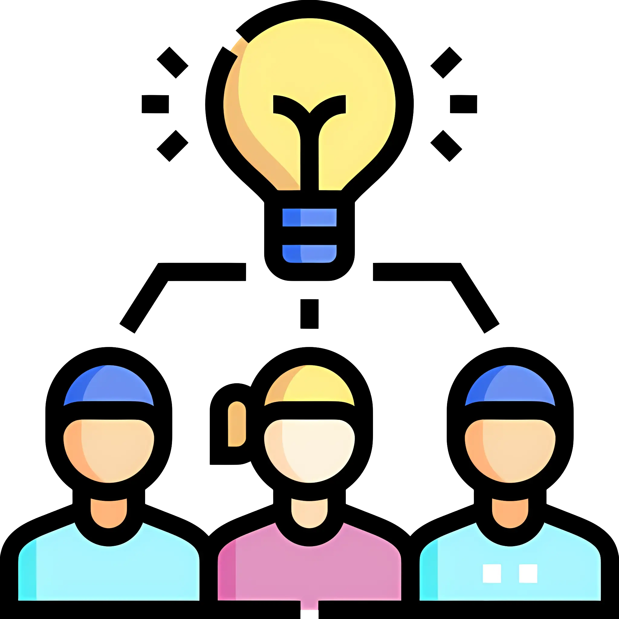 Idea Generation and Teamwork Illustration