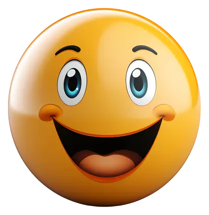 Yellow Happy Emoji Face