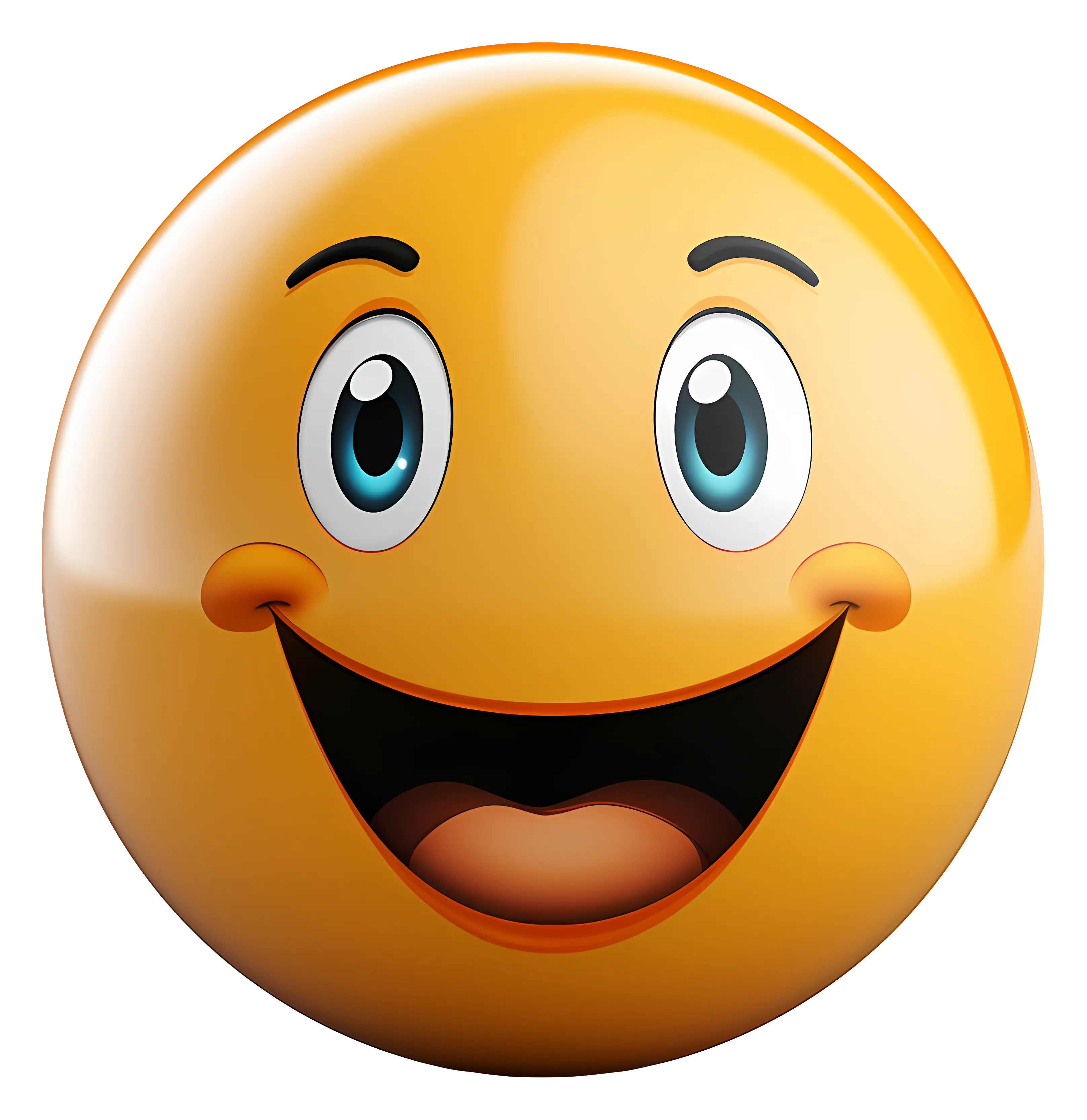 Yellow Happy Emoji Face