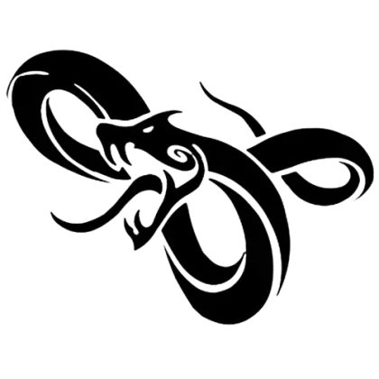 Intricate Black Dragon Tattoo