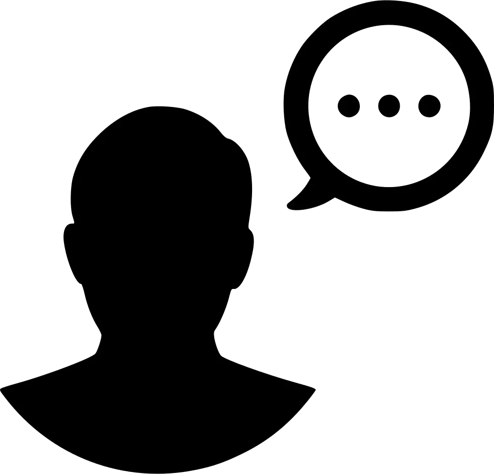 Silhouette with Speech Bubble