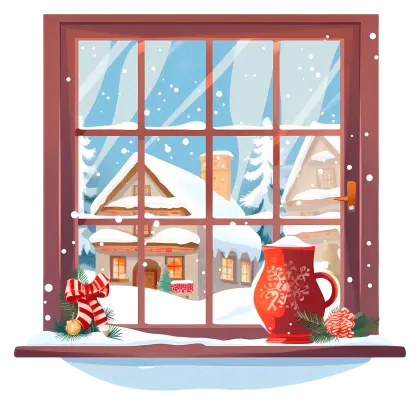 Cozy Winter Window View