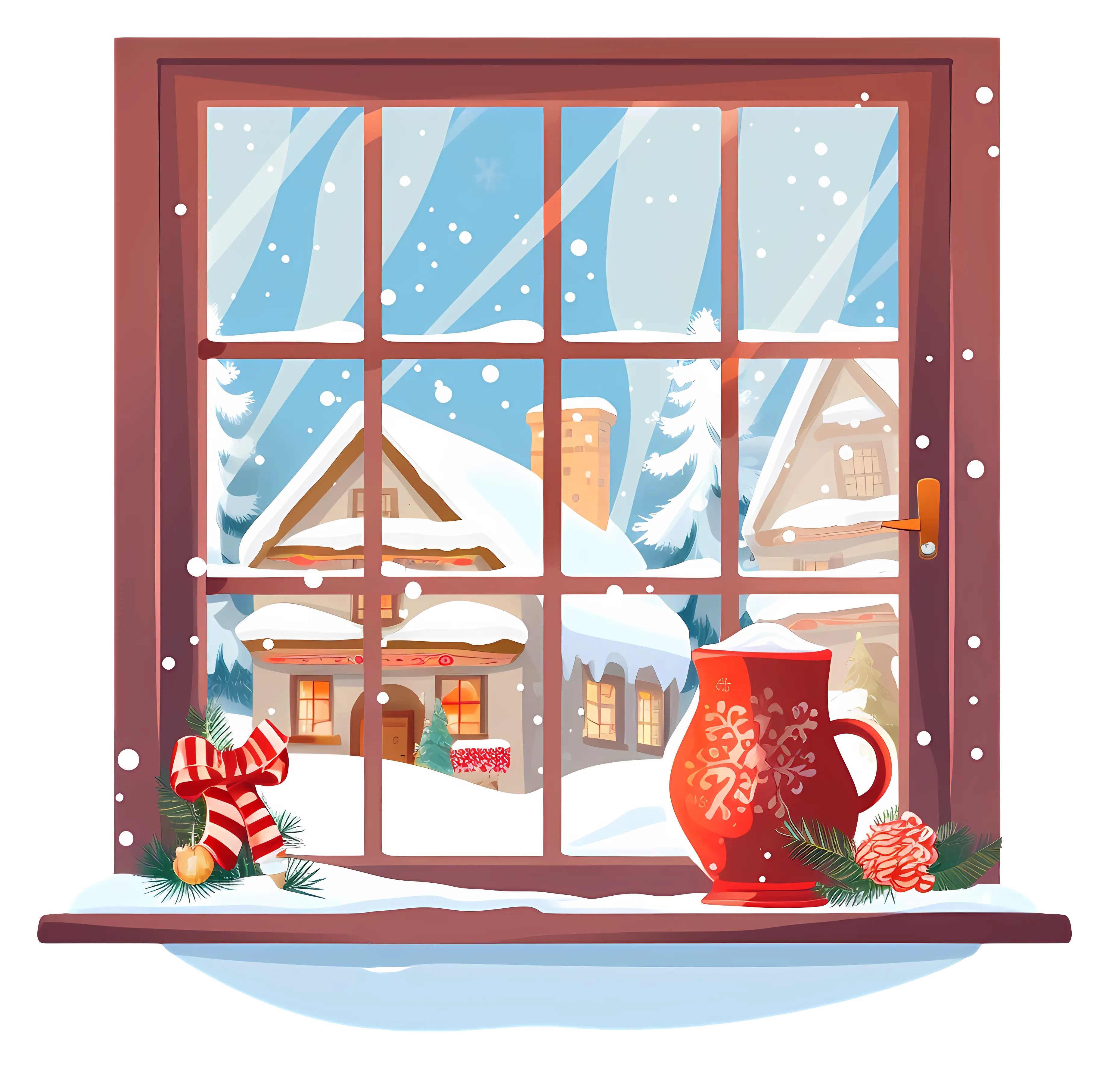 Cozy Winter Window View