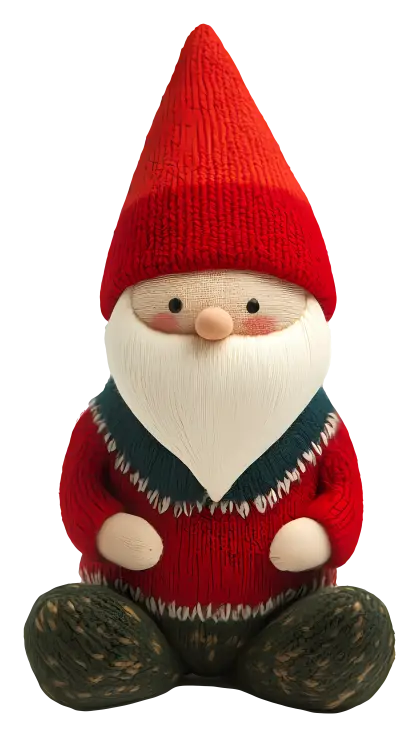 Red Gnome Figurine