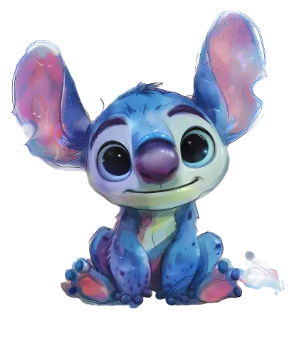 Cute Blue Alien Cartoon Character