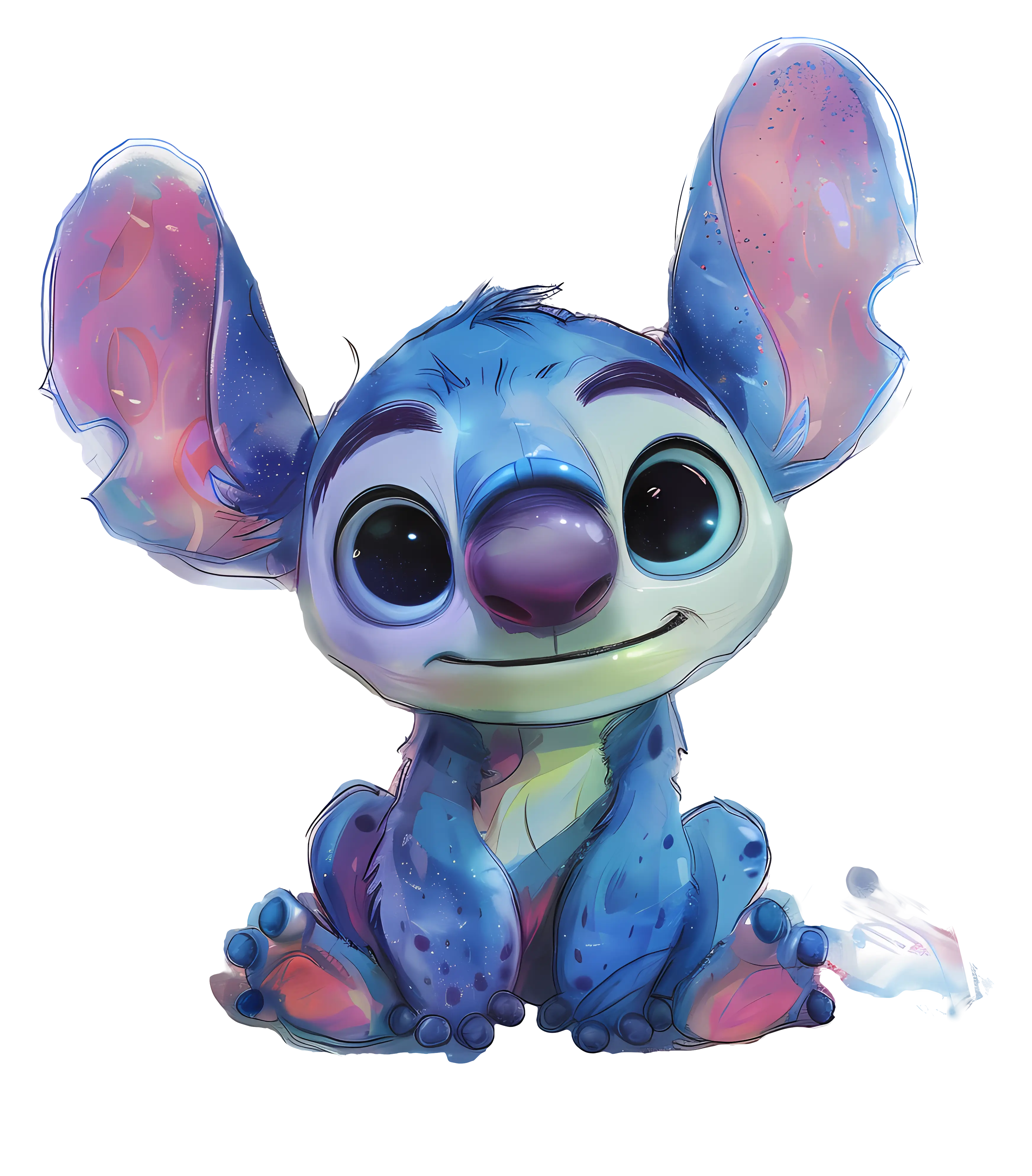 Cute Blue Alien Cartoon Character